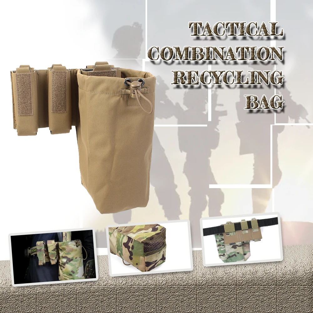 

Tactical Molle 9mm&556/762 Quick Release Magazine Pouch Tool Recycling Pouch Bag Quick Release Magazine Pouch Airsoft Accessorie