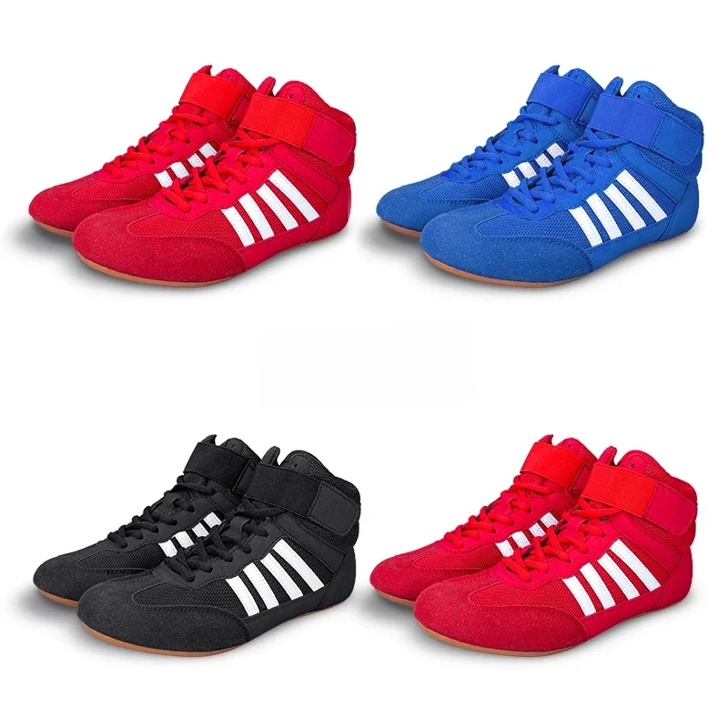 GINGPAI Training Worstelschoenen Mannen vrouwelijke Fitness Boksschoenen Mesh Ademende Boksschoenen Mannen Hoge Kwaliteit Worstelschoenen - afbeelding 2
