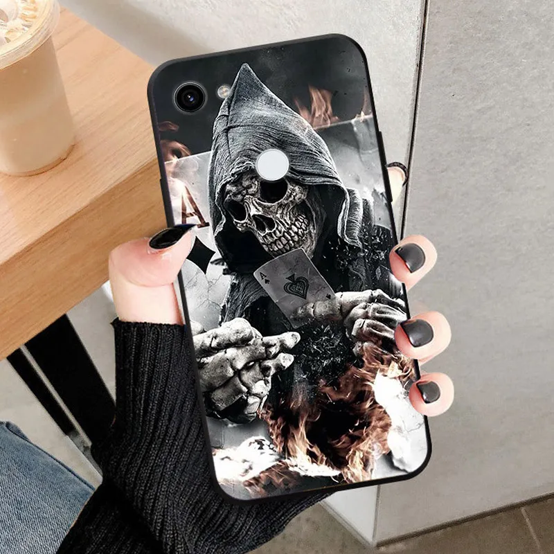 For Google Pixel 3a XL Case Black Silicone Bumper Wolf Lions Soft TPU Covers for Google Pixel 3 XL / 3A XL Funda Coque Shells