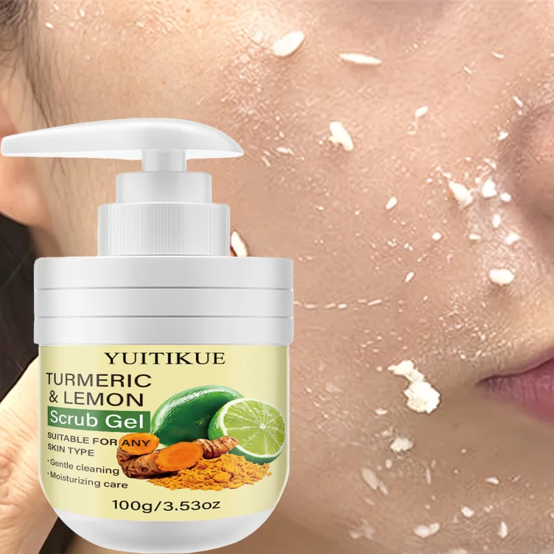 YUITIKUE Turmeric Lemon Gentle Scrub Gel 100g - Cleansing Moisturizing Care for All Skin Types
