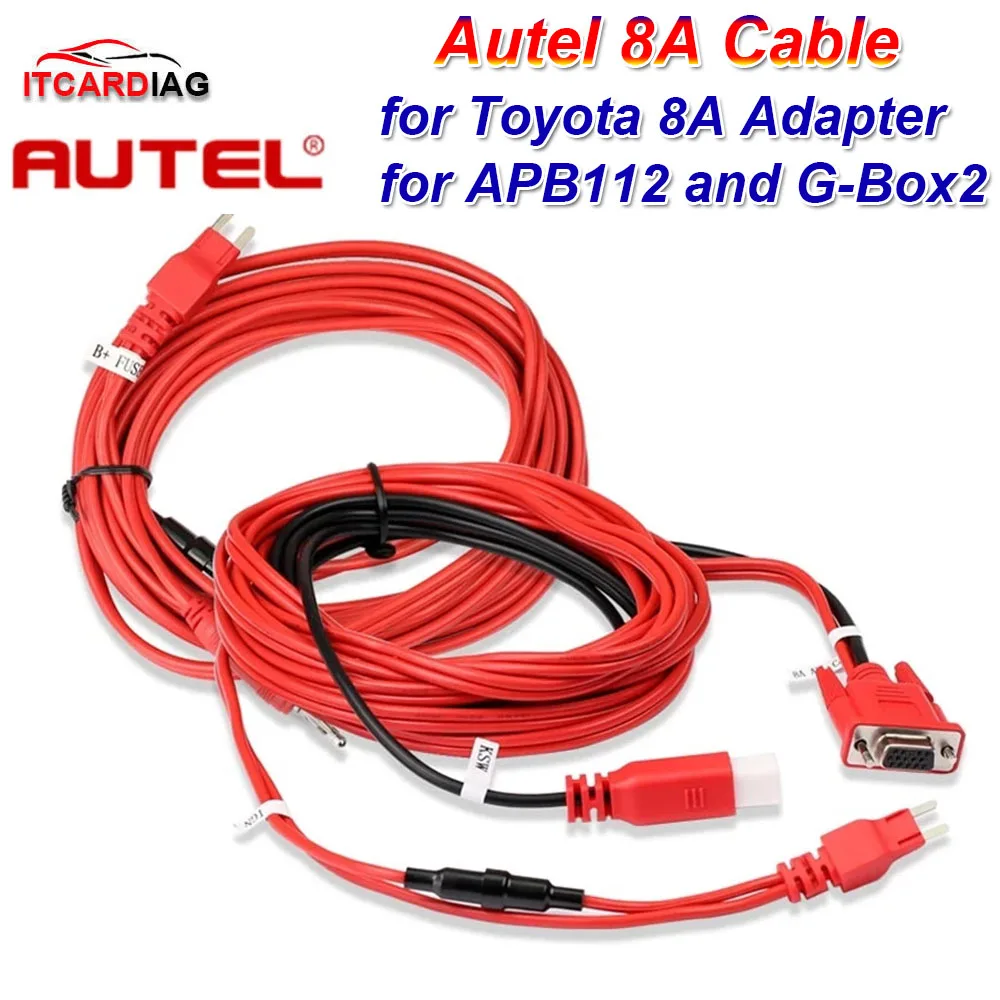 

Autel 8A AKL Cable for Toyota Non-Smart Key All Keys Lost Adapter Work with APB112 and G-Box2 G-BOX3 Car Diagnostic Cables