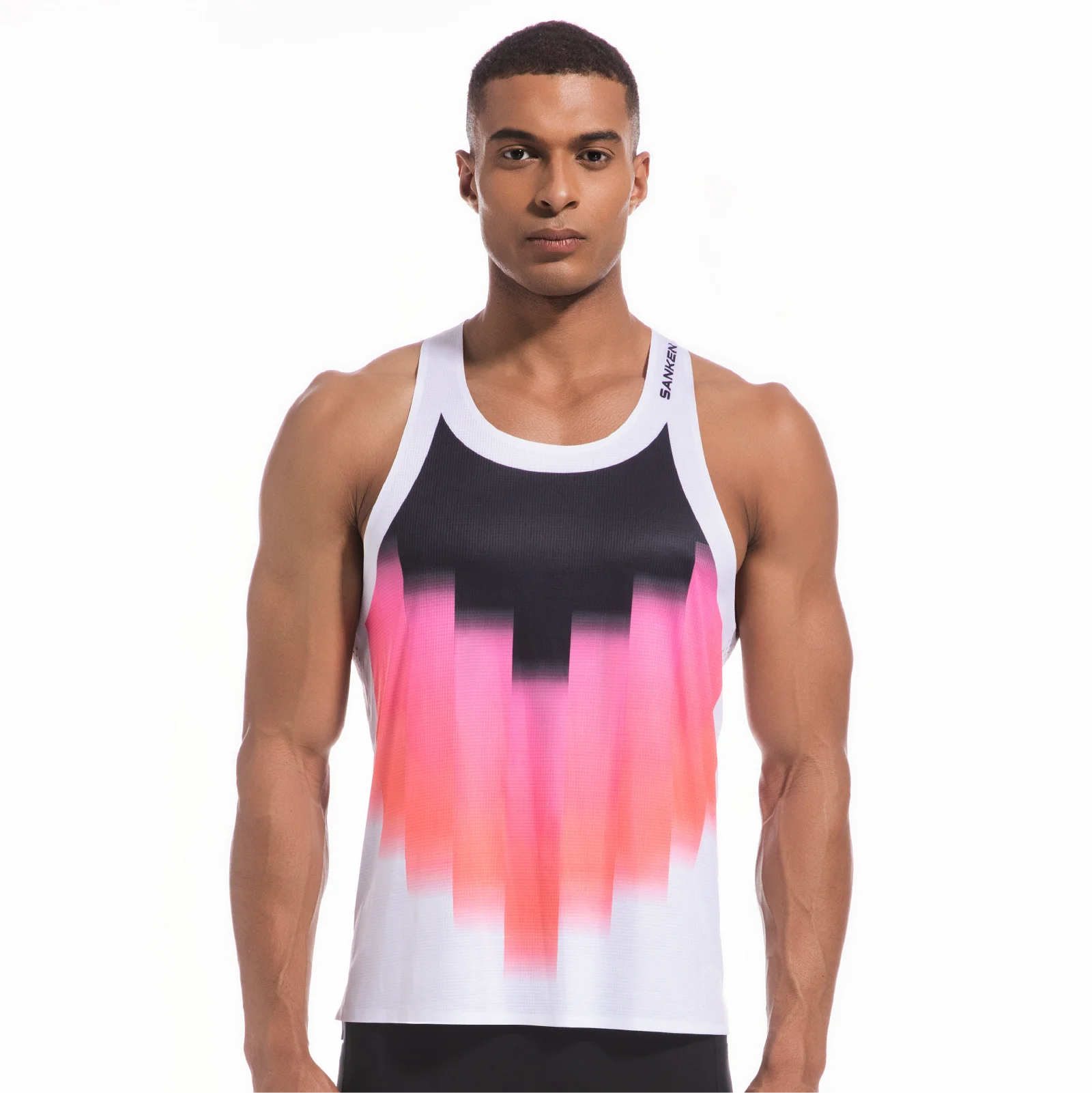 Men's Seamless Running Tank Tops Ultra Lightweight Marathon Singlets Breathable Race Vests Quick Dry Sleeveless Shirt