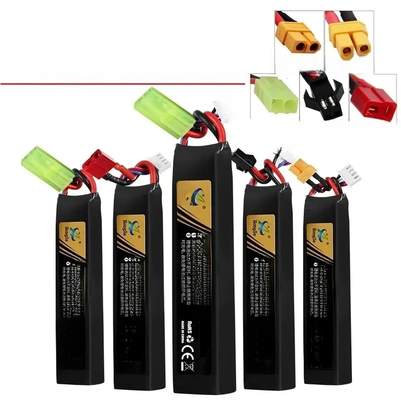 Pistolet na wodę Airsoft 11.1V 3S 2500mAh 30C 452096 Bateria LiPo Wtyk T/Tamiya/XT30 do Airsoftu, Pistoletów na Kulki BB, Elektrycznych Zabawek, Części do Broni — 2