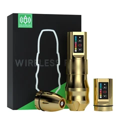 EXO Wireless Tattoo Machine Kit Powerful Coreless Motor Chargeable Lithium Battery 2 Battery RotaryTattoo Pen Set