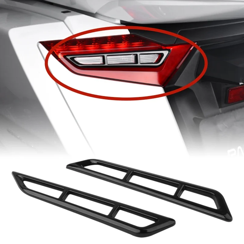 

Rear Tail Lamp Chrome Taillight Trim Accents Turn Signal Protection Cover Mirror Frame For Honda Gold Wing GL1800 F6B 2018-2024