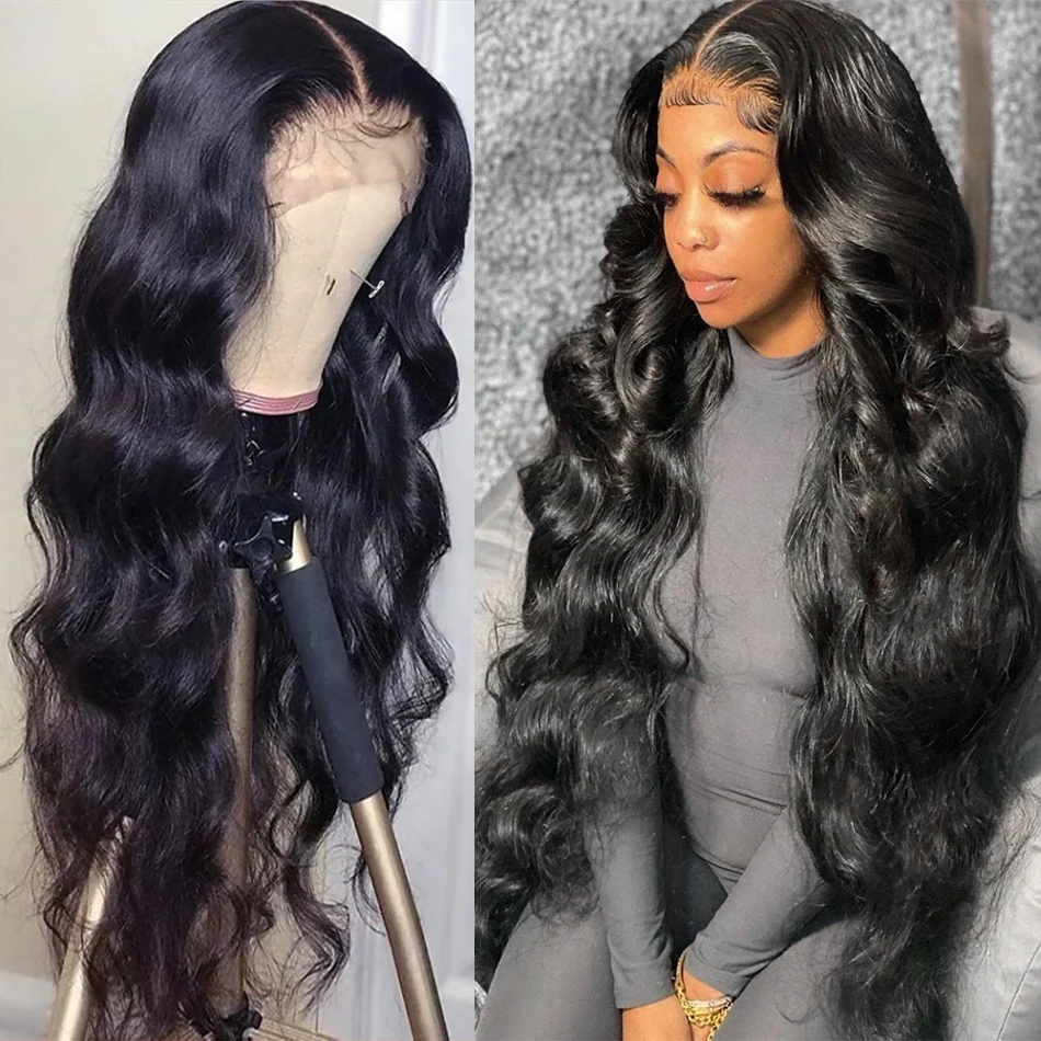 30 Inch Lace Frontal Human Hair Wigs Brazilian Body Wave Lace Front Wig Isee Hair Wet And Wavy Lace Front Human Hair Wigs 180%