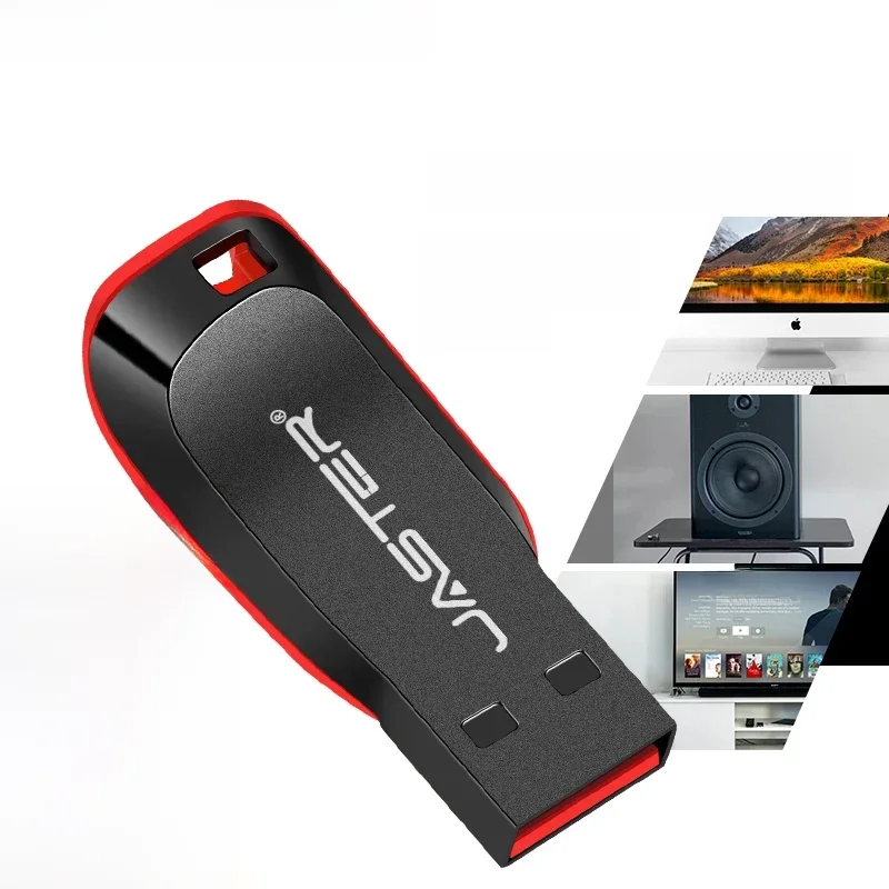 JASTER Kunststoff-USB-Flash-Laufwerk 128 GB Schlüsselanhänger Memory Stick 64 GB Mini-Stick 32 GB Schwarz Kreatives Geschäftsgeschenk 16 GB 8 GB 4 GB