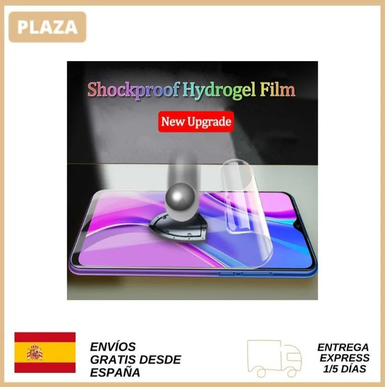 Flexbile Xiaomi Redmi Note 10 5G hydrogel screen Protector free shipping from Spain