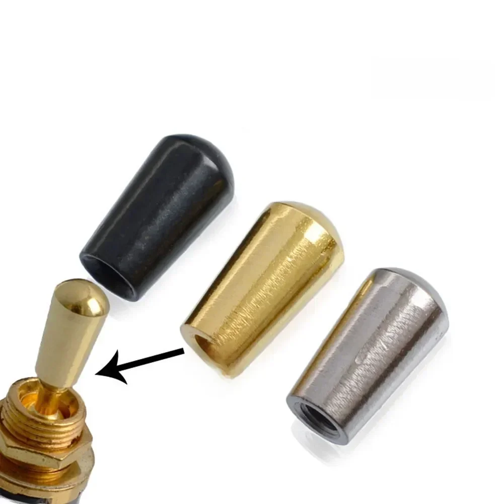 Guitares métalliques, pointe de commutateur à bascule à 3 voies, boutons filetés de vis de 3.5mm, bouton de capuchon pour pièces de guitares électriques de Style Les Paul ou SG
