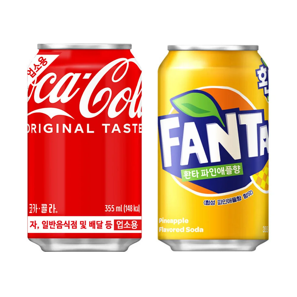 355ml 48 cans for Coca Cola 24 + Fantage Pinch 24 Upgo