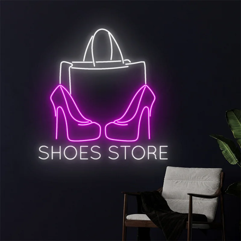 Shoes Shop Store Neon Sign Light, Sport Shoes Led Sign, Sneaker Led Light, Fashion Store Room Wall Decor, Boutique Neon Light