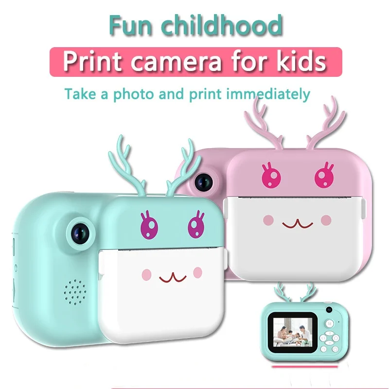 

Cool Toys For Teens HD Kids Camera Digital Camera Child Mini Photo Print Vedio Kids Digital Camera as Birthday Gift for Boys Gir