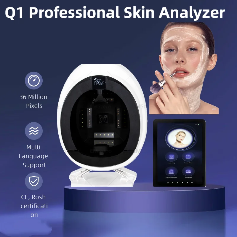 Removedor para mulher3d espelho mágico analisador de pele máquina de análise facial testador facial análise uv salão de beleza scanner de pele bybira