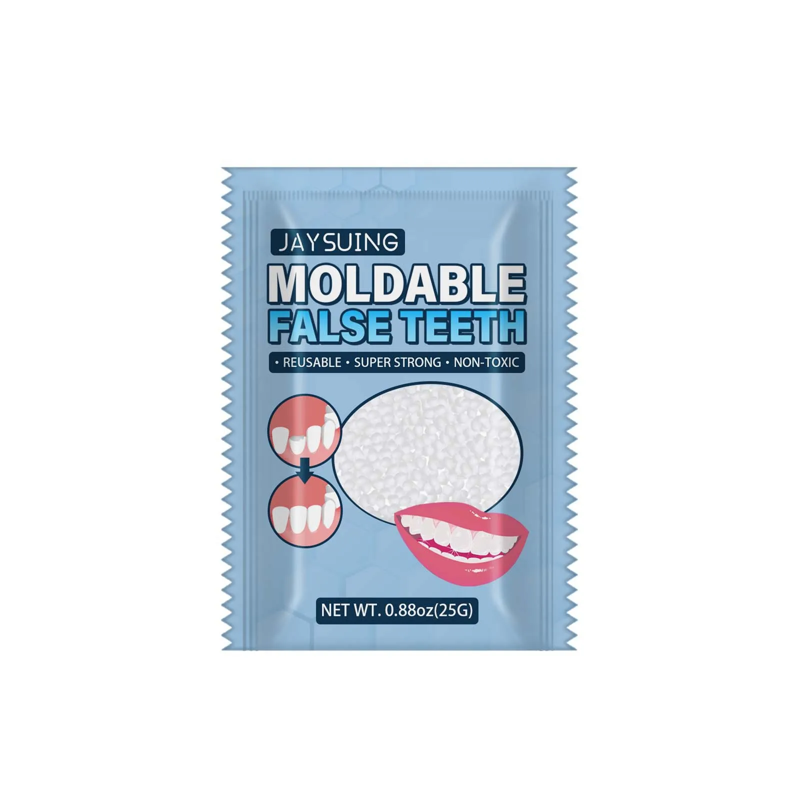 Repair Teeth False Tooth Solid Glue Moldable Denture Adhesive Fake Teeth Beauty Repairing Gaps Broken Shapeable Dental Glue 25g