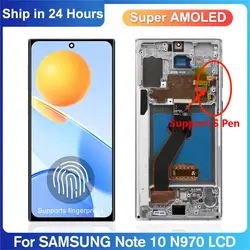 Super AMOLED Voor Samsung Galaxy Note 10 Beeldscherm Voor Samsung Note 10 N970F N970F/DS Lcd-scherm Digitale Touch screen