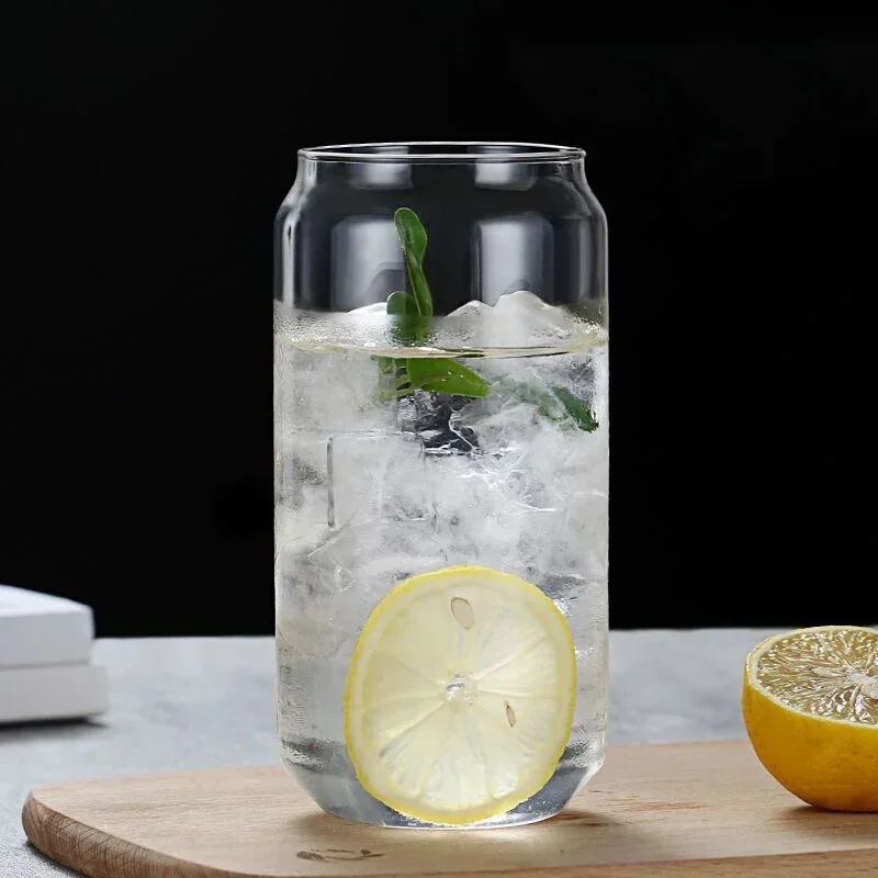 Tasse en verre créative avec couvercle en bambou, en forme de thé, jus, lait, café, tasse à boire en verre à haute teneur en Borosilicate, verres durables