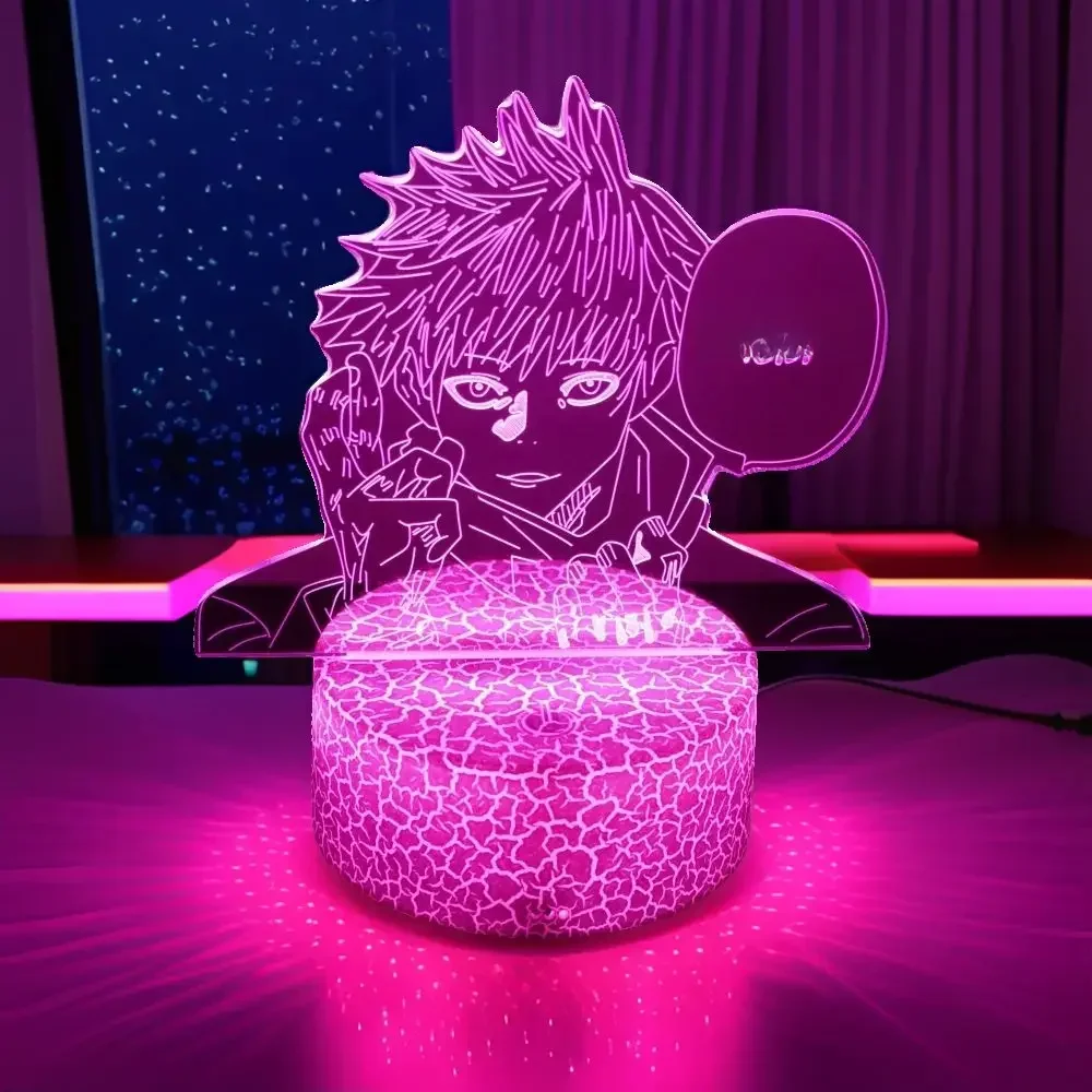 Lampa 3D Anime Jujutsu Kaisen Led Night Light RGB Lampy stołowe Satoru Gojo Figurka akcji Dzieci Sypialnia Biurko Wystrój domu Przyjaciel Prezenty — zdjęcie 2