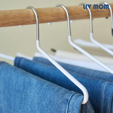 livmom 리브맘 논슬립 철제 코팅 바지걸이 40P 5color / korea Non-slip trouser hanger Best5