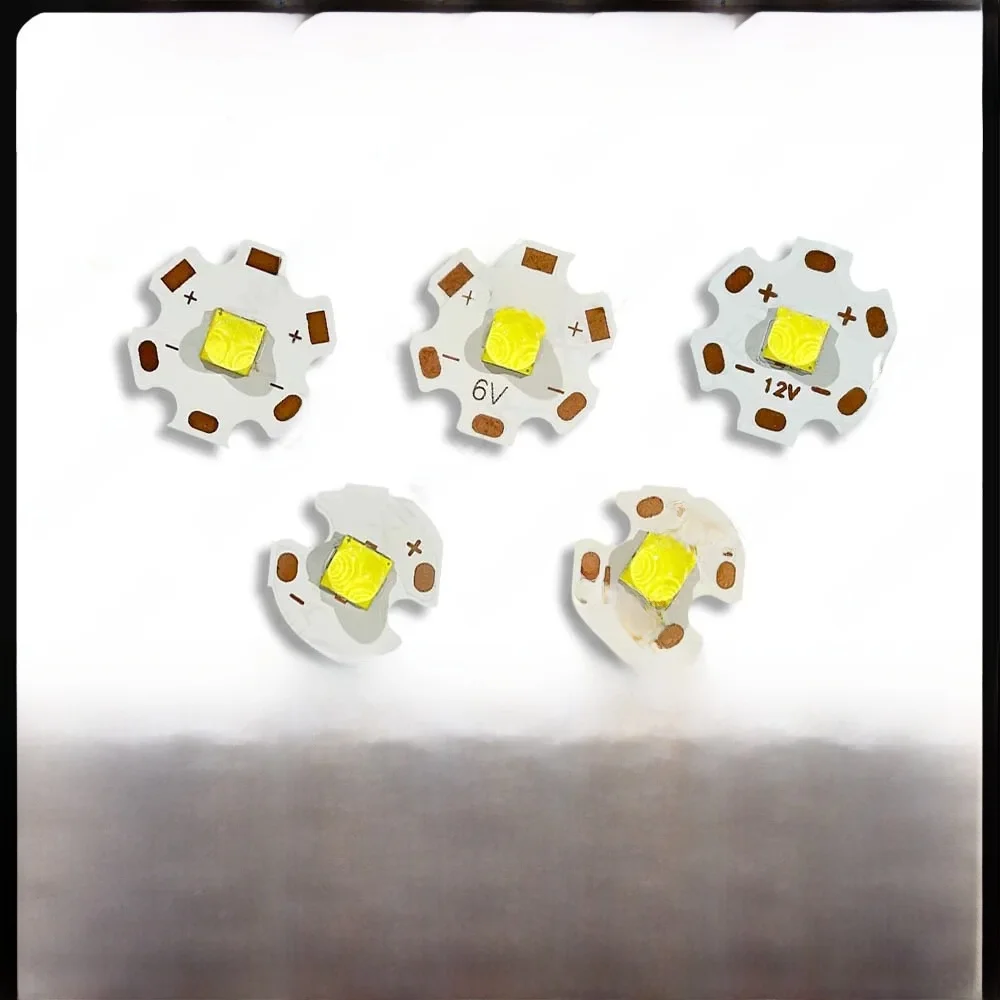 Lampe de poche LED 5050 haute puissance, blanc chaud, XHP50 20 W, perles de lampe 3 V, 6 V, 12 V, plaque de cuivre, accessoires