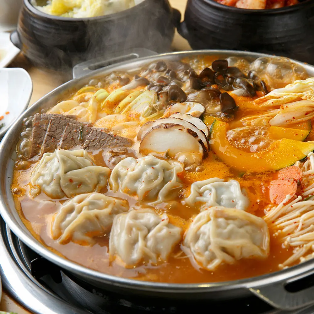 Ifwell Samsam 1 delicious anchovy dumplings set (fried kimchi King dumplings 1400g + 13g anchovy flavored soup 3 bags)