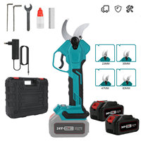 40mm Brushless Cordless Electric Scissors Pruner Pruning Shears Efficient Fruit Tree Bonsai Pruning Branch Cutter 4 Gear 18-24V
