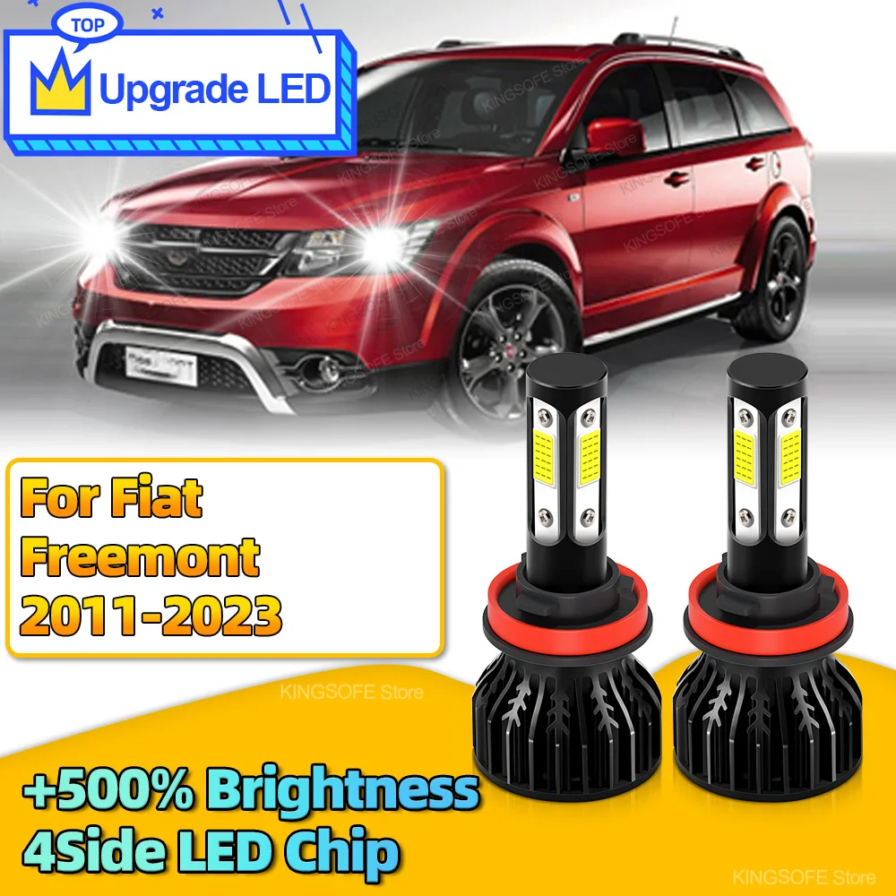 2x Led Headlight Canbus No Error H11 Car Bulb High Power 6000K Lamp For Fiat Freemont 2011 2012 2013 2014 2015 2016 2017-2023