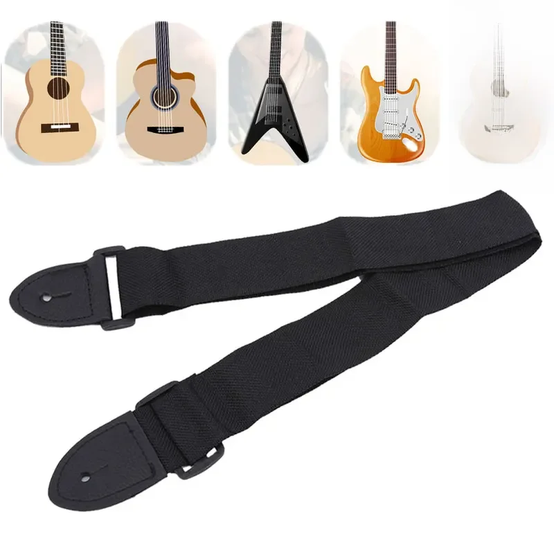JEStrap-Sangle de tête réglable en cuir, sangle initiée pour Ukulele basse JEElectric classique, accessoires noirs