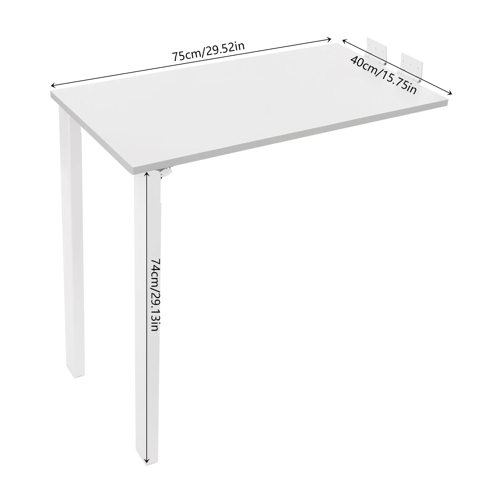 Folding Table, Folding Dining Table, Wall Mounted Folding Table Sturdy Table Legs Safety Snap for Dining Rooms, Bedrooms, Study