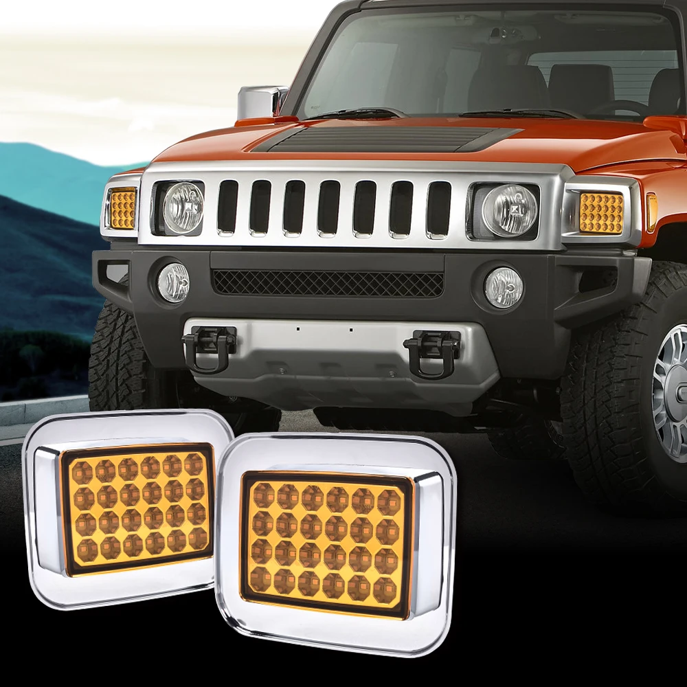 

Оранжевые передние светодиодные угловые сигнальные фонари, стояночные фонари, подходящие для Hummer H2 2003-09 гг.
