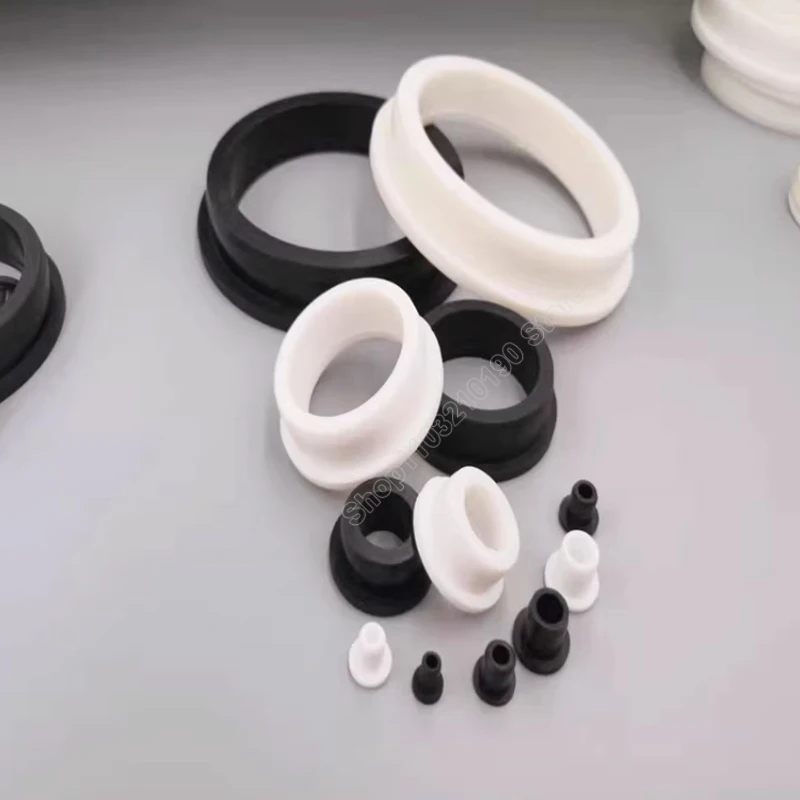 Round Hollow Silicone Grommet Hole Plug 5 6 7 8 9 10 -28mm Wire Cable Wiring Grommet Protect Rubber Bushings O-rings Seal Gasket