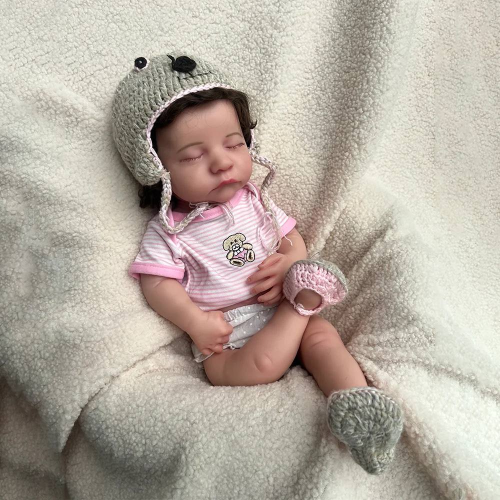 

20 Inch Handmade Full Solid Silicone Reborn Baby Doll Unpainted/Painted Lifelike Silicone Baby Girl For Art Collectibles