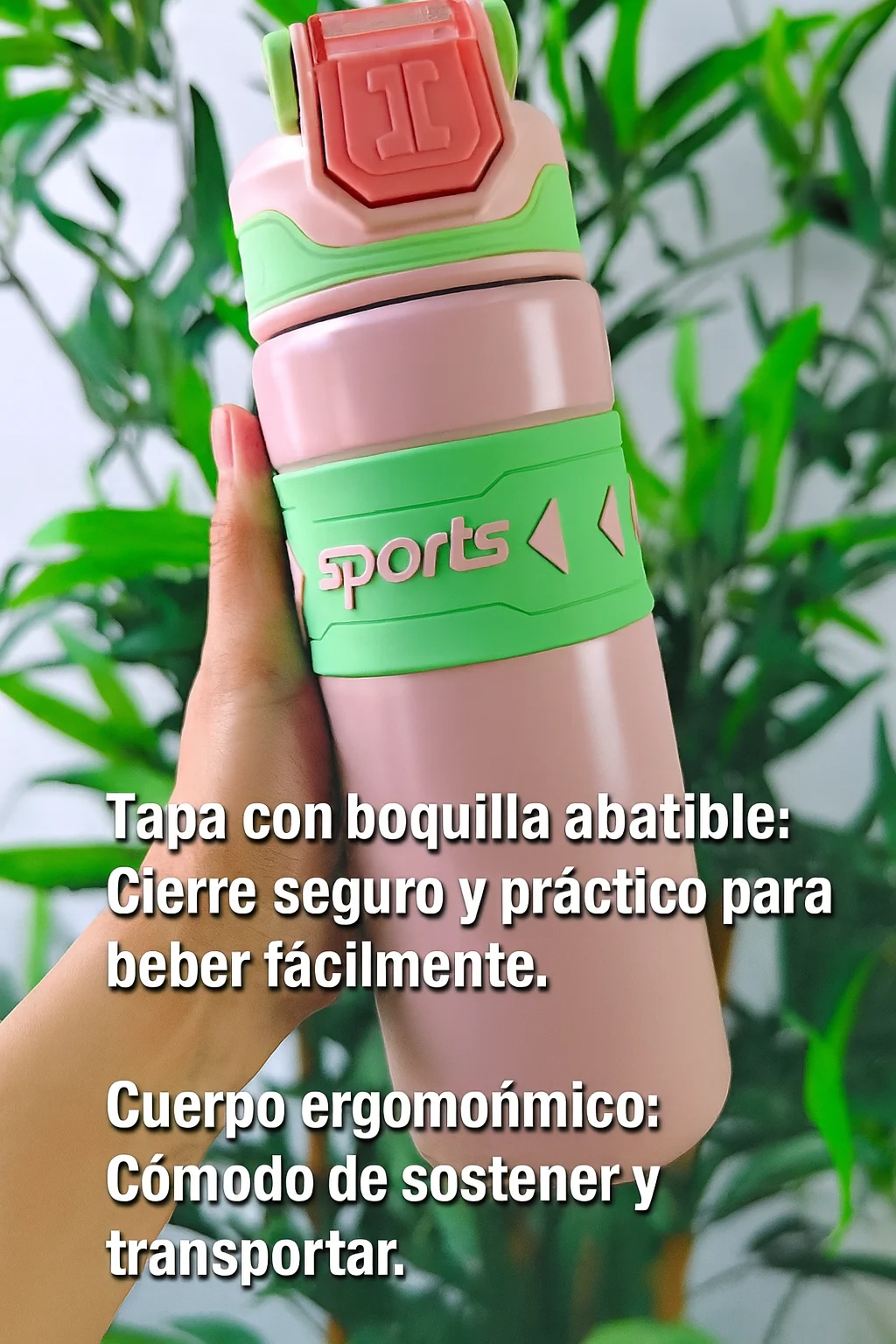 ترمس/بهلوان من الفولاذ المقاوم للصدأ، Kta-75. كوب حراري بمقبض وقش، كوب بغطاء معزول، ترمس محمول، مع مقبض، قش مطاطي وبلاستيك، سعة 600 مل، مثالي لنمط حياة اللياقة البدنية #2