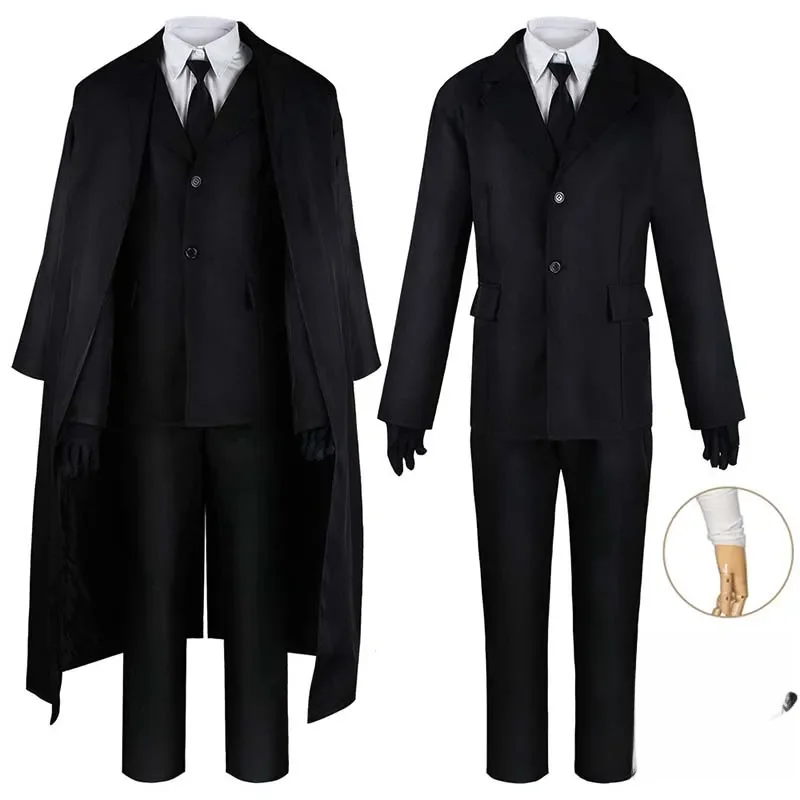 Homchee Trends COS Dazai Cosplay Kostuum Zwarte Trenchcoat Dazai Osamu Outfits Uniform Halloween Kostuum Voor Anime Comic Con - afbeelding 2