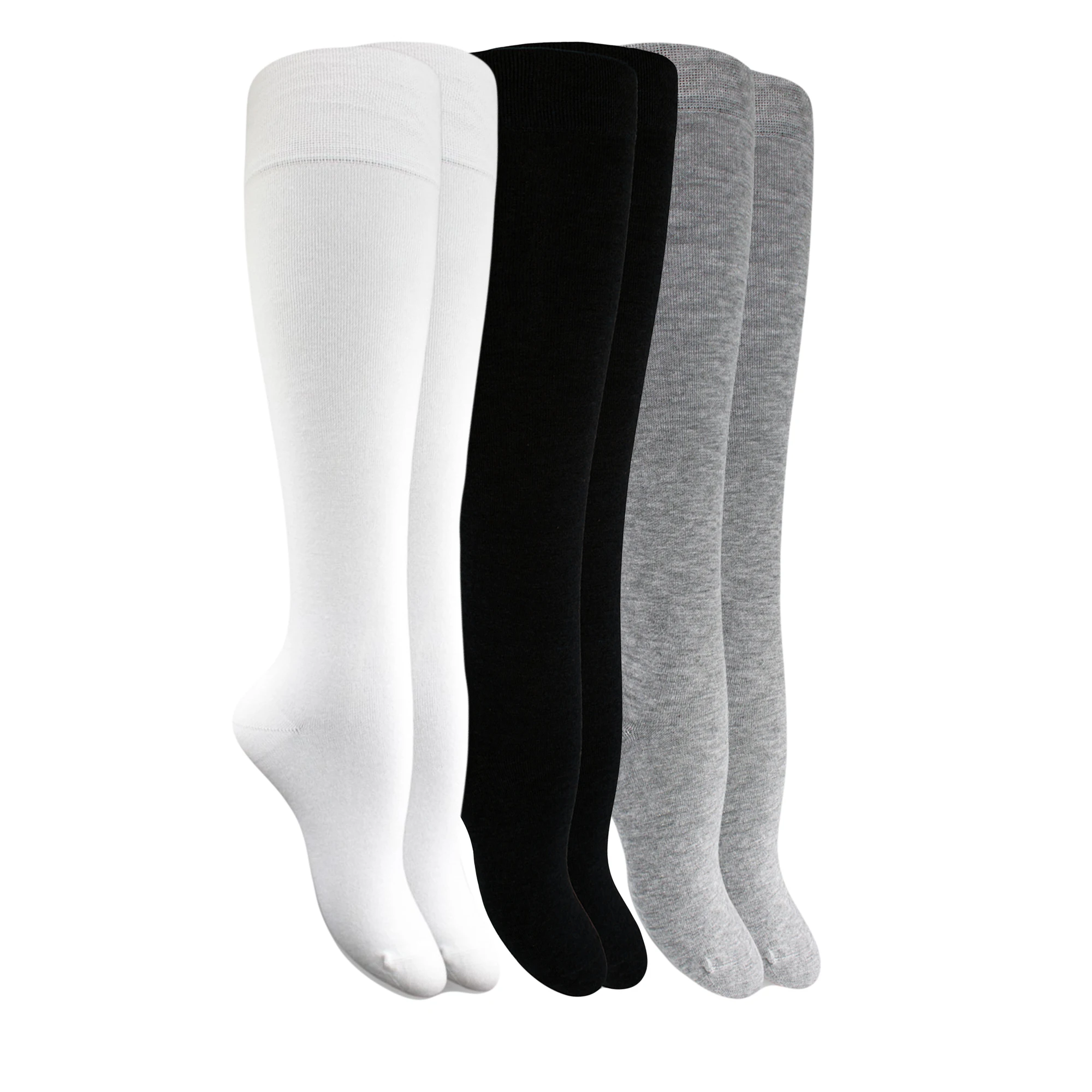 Premium Bamboo Knee High Socks for Women Long Dress Knee Socks 3 Pairs