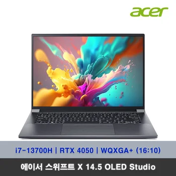 [한성] 에이서 ACER Swift X 14.5 OLED Studio SFX14-71G-72YB 노트북 (i7-13700H / 32GB / 512GB / OLED WQXGA+ / 14.5인치 / RTX 4050) 