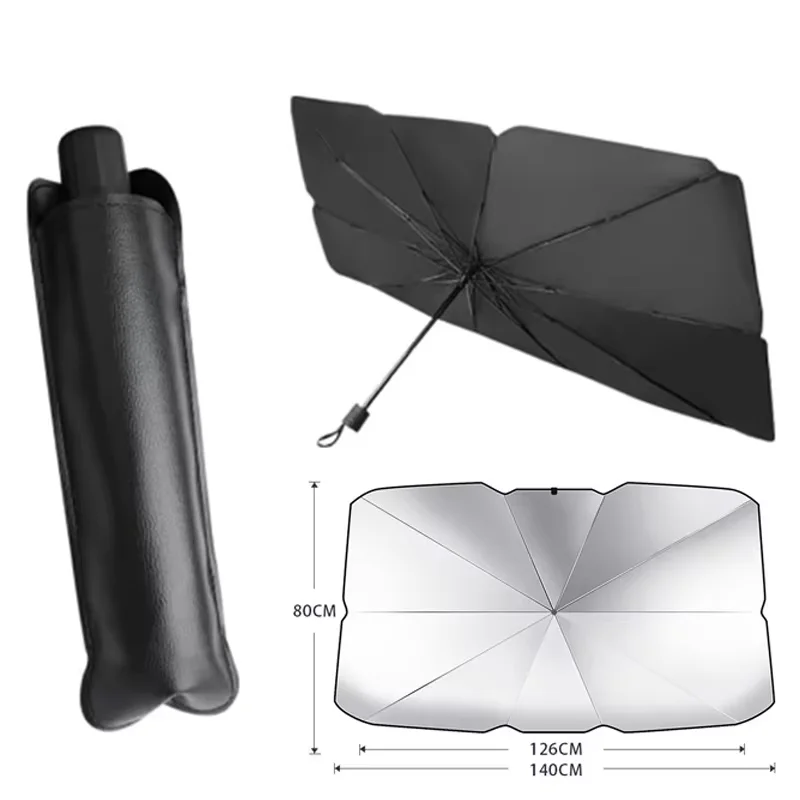 

Car front sunshade large foldable car sunshade provides sun protection heat insulation and UV protection suitable for most cars
