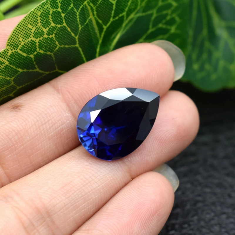 Pretty Quality Blue Sapphire Unheated Pear Cut Jewelry Diy Blue Gem Stone VVS Loose Gemstone For Jewelry Making Collection