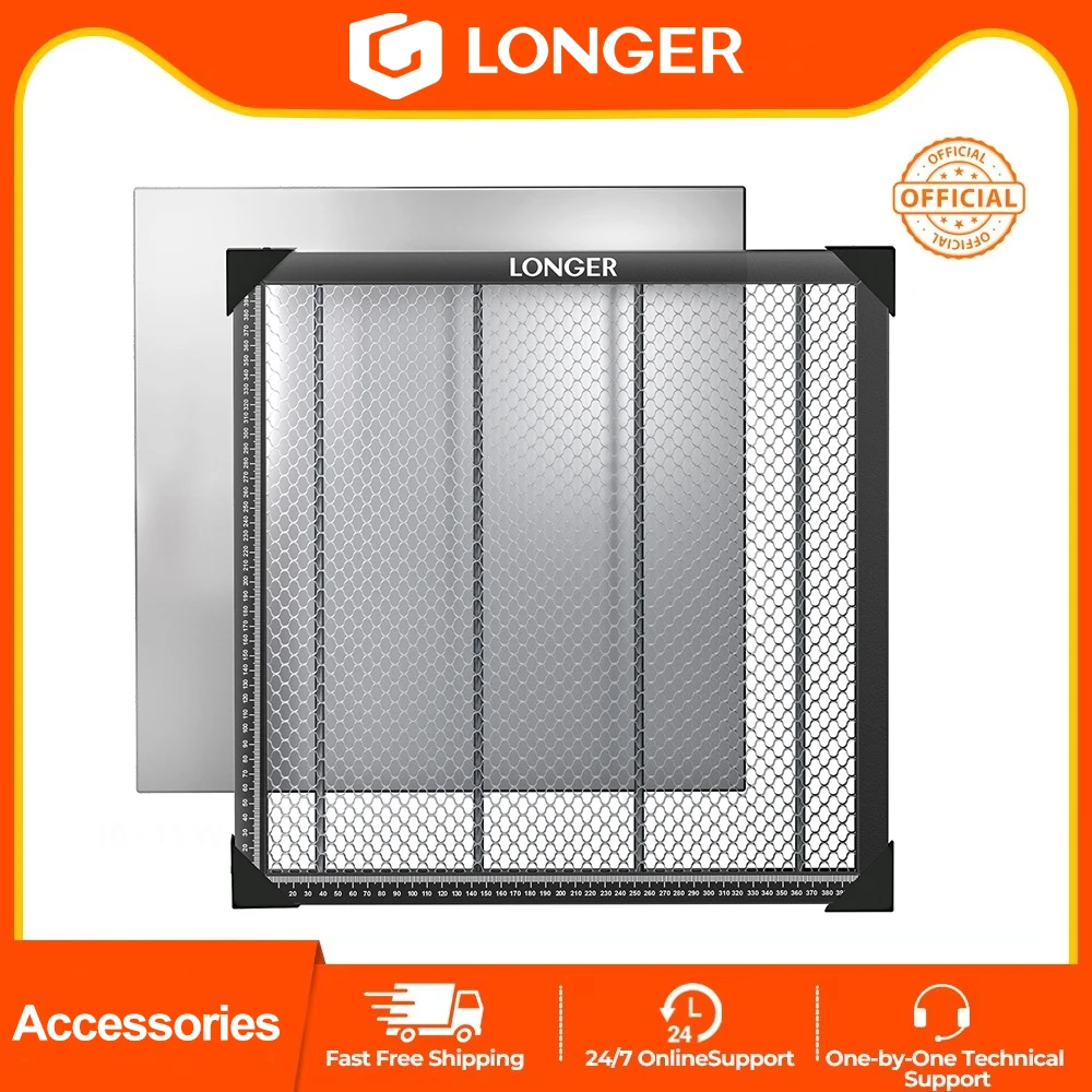 Panel aluminiowy o strukturze plastra miodu LONGER 440x440mm do grawerki laserowej CNC DIY, maszyny do grawerowania, znakowania, cięcia, usuwania ciepła, stół roboczy