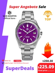 San Martin New Gada Fashion Sport Watch 39mm NH35 Automatic Mechanical Men Watches Dress Waterproof 100m Luminous SN0129