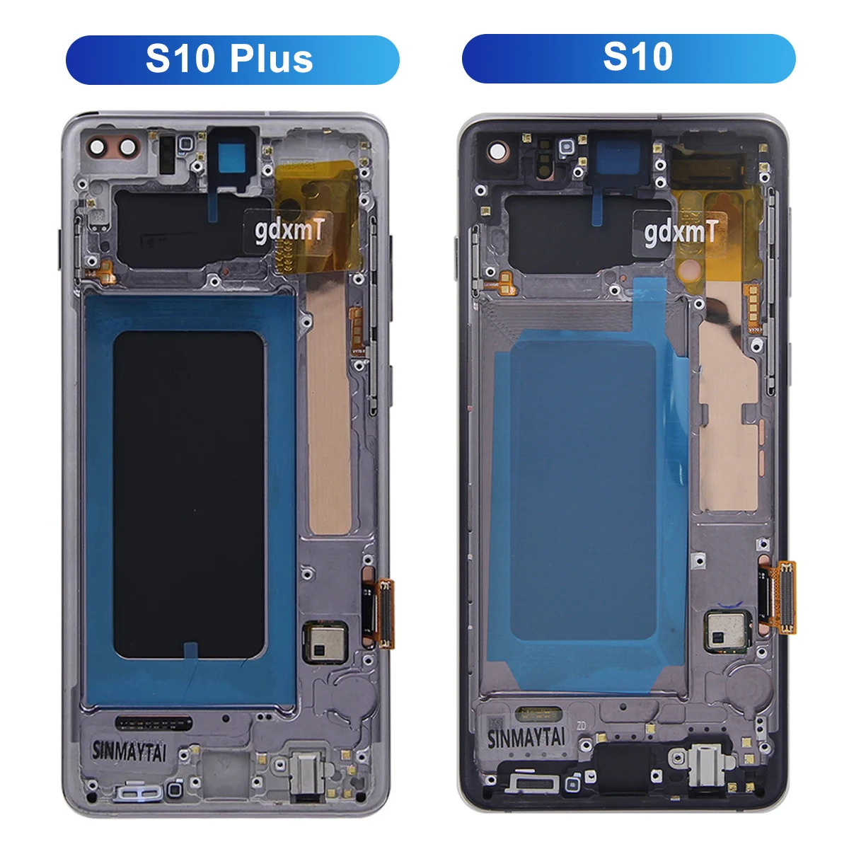 AMOLED For Samsung S10 LCD G973 SM-G973F Display Touch Screen With Frame For Samsung S10+ S10 Plus G975 Display Replacement