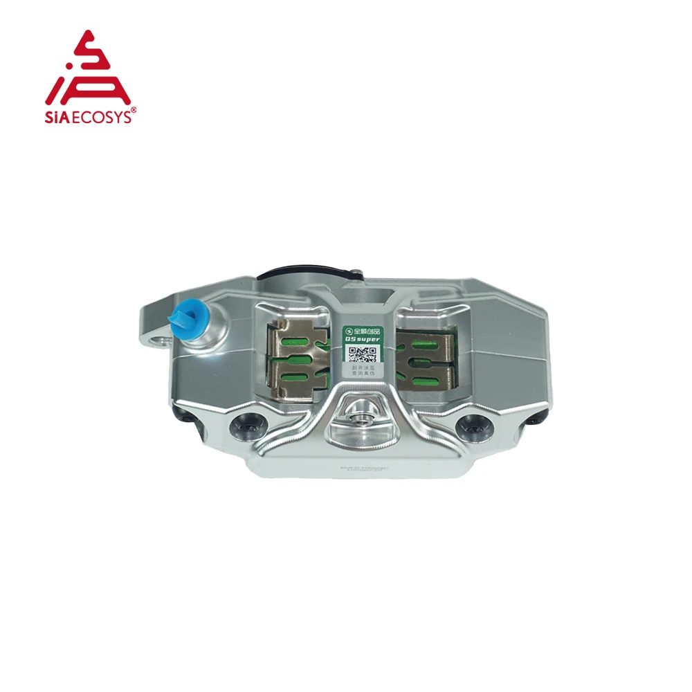 QS 4피스톤 단조 알루미늄 브레이크 캘리퍼 키트 통풍 디스크 레이싱 업그레이드 (전기 스쿠터/오토바이용)