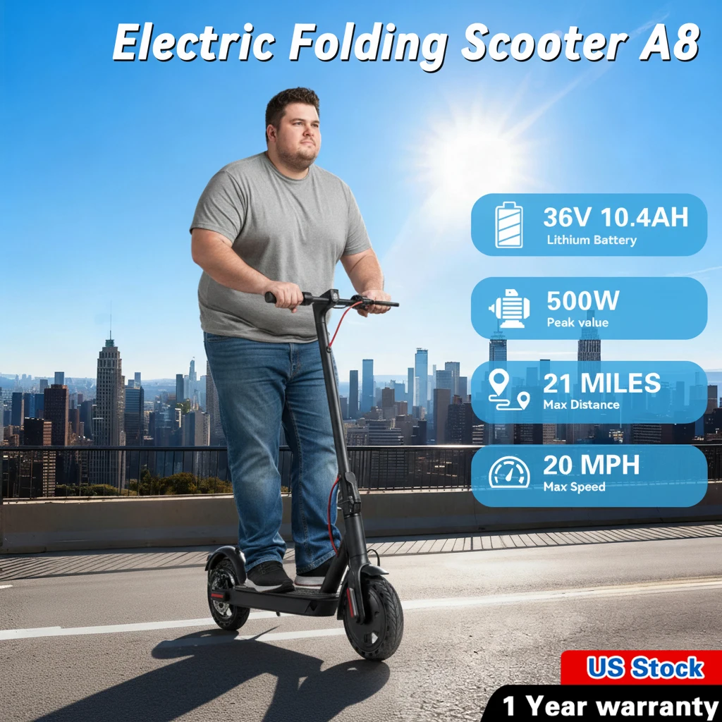 

Пиковая производительность 500 Вт + долговечная батарея 36 В, 10,4 Ач — скорость 18 миль в час и шины 8,5 дюйма превращают этот скутер в ежедневную езду