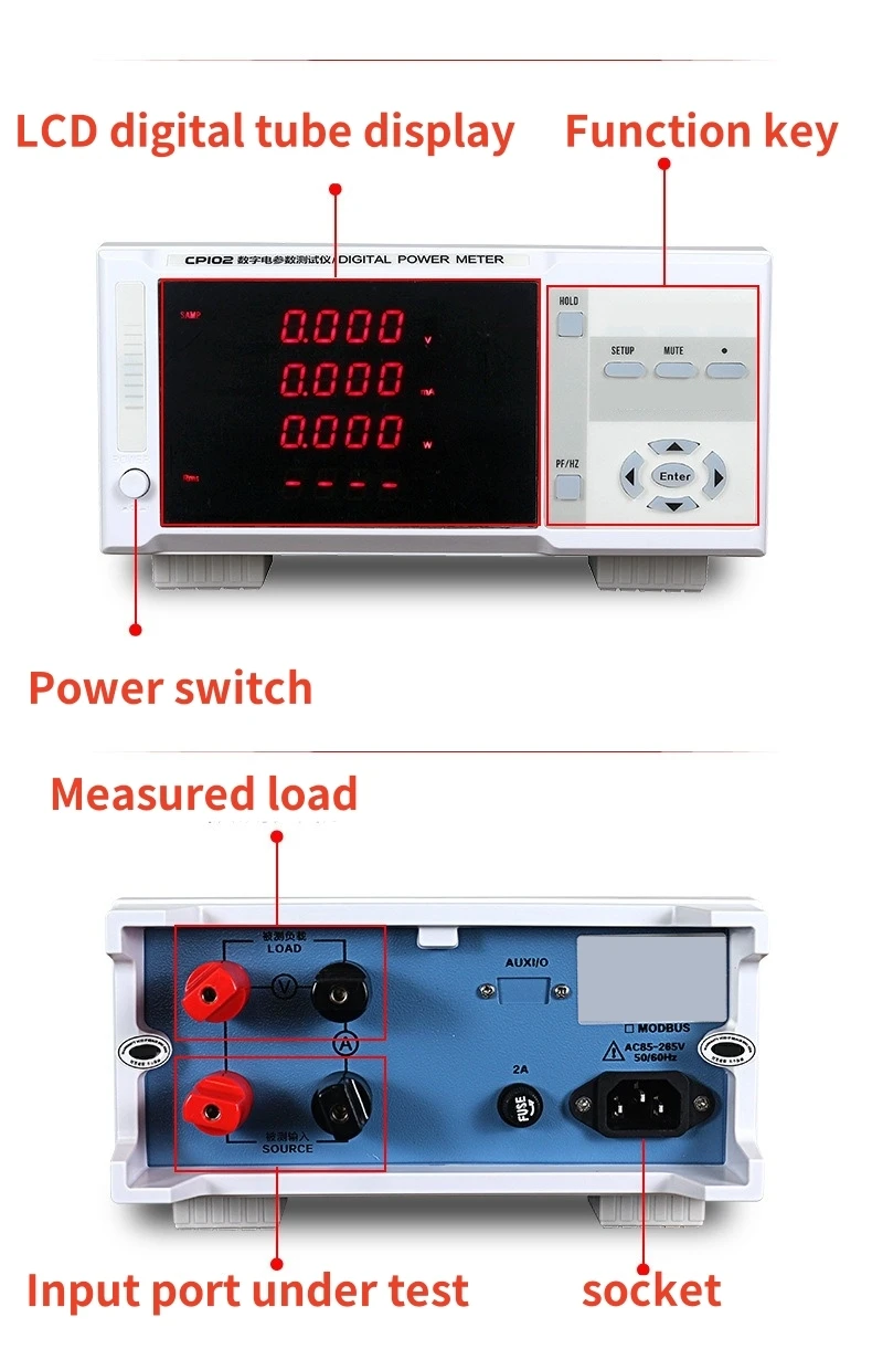 Imagem -06 - Tensão de Exibição Myami 3600v e Corrente 5ma20a e Fator de Potência e Frequência 45-65hz Testador de Parâmetros Elétricos