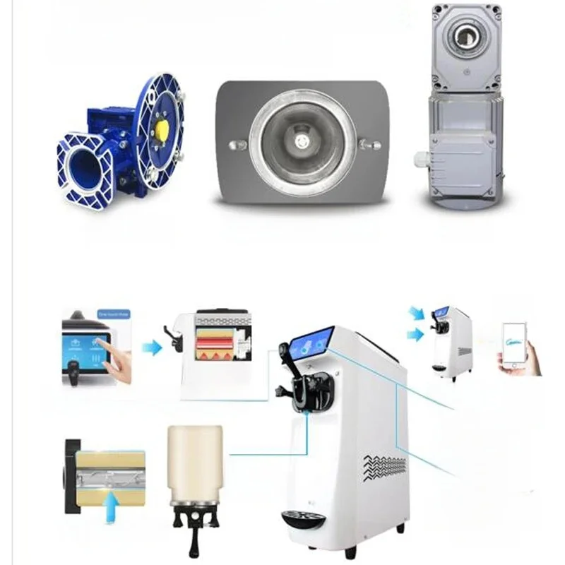 Stainless Steel Soft Ice Cream Machine Economical Desktop Frozen Yogurt Machine Professional