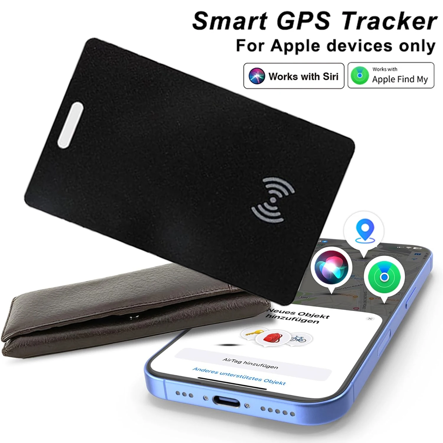 

K2 Dual System Smart Tracker Card-Works with IOS Find My&Google Find Hub | Wireless Charging,IP68 Waterproof,for Wallet/Keys
