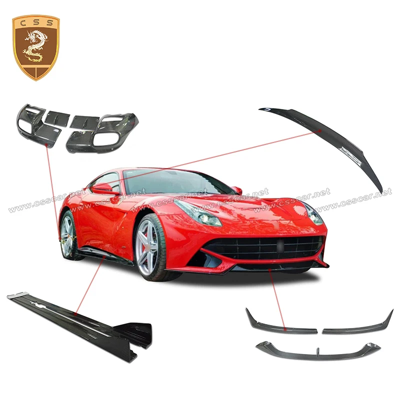 

Carbon Fiber Bodykit For Ferrari F12 RZ Style Front Spliter Rear Diffuser Side Skirts Spoiler Car Accessories Auto Tuning Part