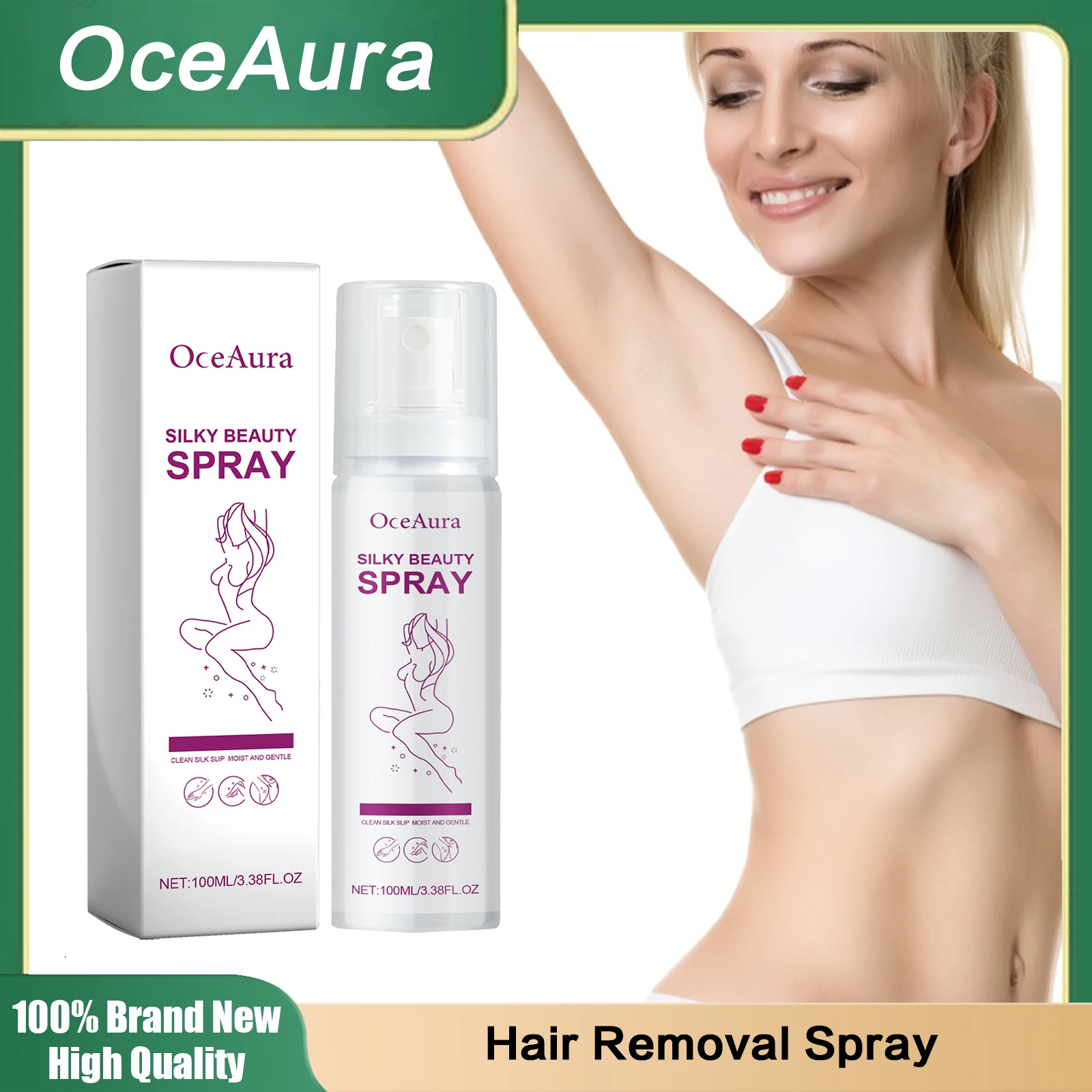 

Спрей для удаления волос, безболезненный ингибитор роста волос, подмышек для ног, бороды, бикини, Перманентная депиляция для женщин, мужчин, кожи, шелковистый и гладкий