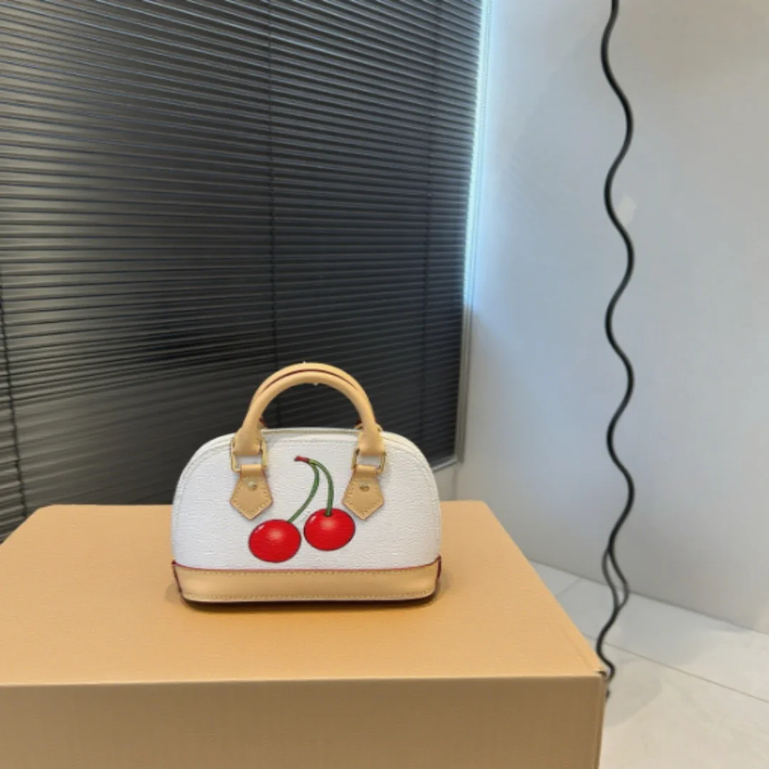 2025 New Fashionable Cherry Diagonal Shell Bag High Quality Multi functional Accessories Handheld Ten Font Printed Bag XM17