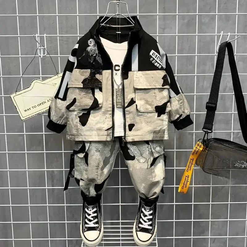 2023 Autumn Baby Clothes Children Boys Girls Sport Letters jacket Pants 2Pcs/sets teen Active Clothing  Kids outfit 2-12 years