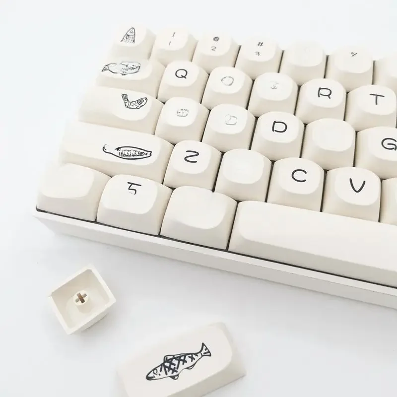 145key Touch Fish Keycap Funny Game Mechanical Keyboard Key Cap PBT Thermal Sublimation Keycaps XDA Profile For Cherry MX Switch